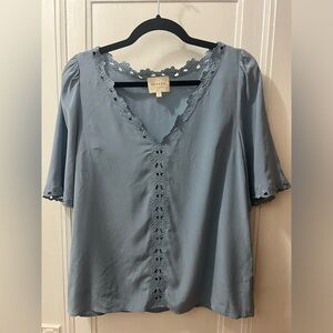 Blue Sezane Ilonie blouse